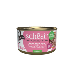 Schesir Complete&Balanced kat blik gelei tonijn&ham 85gr Schesir Complete&Balanced kat blik gelei tonijn&ham 85gr