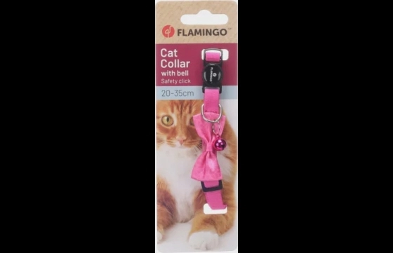 Halsband met strik Castor roze