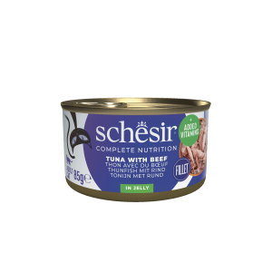 Schesir Complete&Balanced kat blik gelei tonijn&rund 85gr