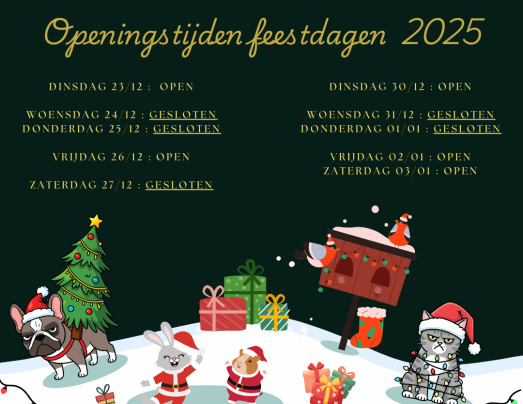 Openingstijden feestdagen 2025