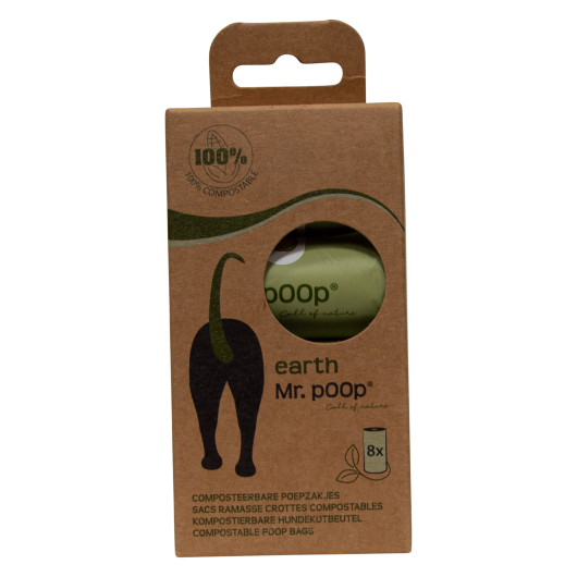 Mr.POOP EARTH Navulling 8 Rollen Groen Mr.POOP EARTH Navulling 8 Rollen Groen