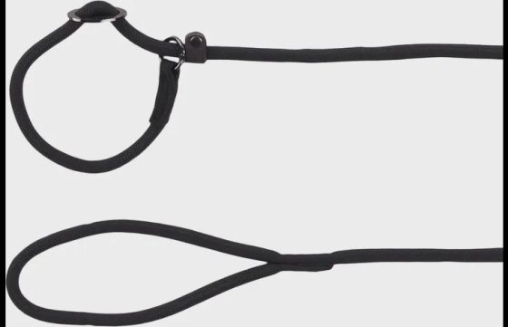 Anti-trek looplijn Aiden Zwart 1,3m 6mm Anti-trek looplijn Aiden Zwart 1,3m 6mm