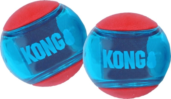 Kong hond Squeezz Action ball red large, kaart a 2 stuks