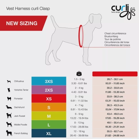 Curli Vest harnas Clasp Air-Mesh Skyblue S