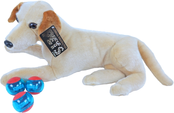 Kong hond Squeezz Action ball red large, kaart a 2 stuks