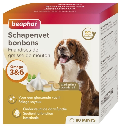 Schapenvet bonbons knoflook mini's 245g Schapenvet bonbons knoflook mini's 245g