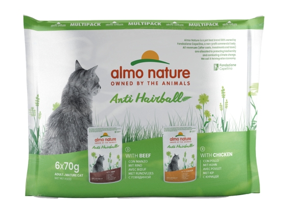 Cats MultiPack Anti-Hairball- Rund & Kip 6x70g Cats MultiPack Anti-Hairball- Rund & Kip 6x70g