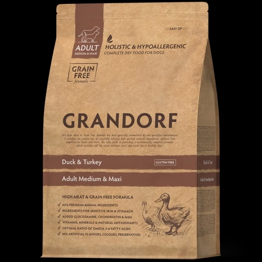 GD-Dog - Duck & Turkey - Adult Medium & Maxi Breeds  - 3 Kg