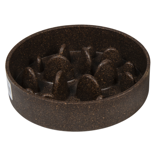 Bamboe Kom Slow Feed Hard Bruin-750ml Ø17cm Bamboe Kom Slow Feed Hard Bruin-750ml Ø17cm