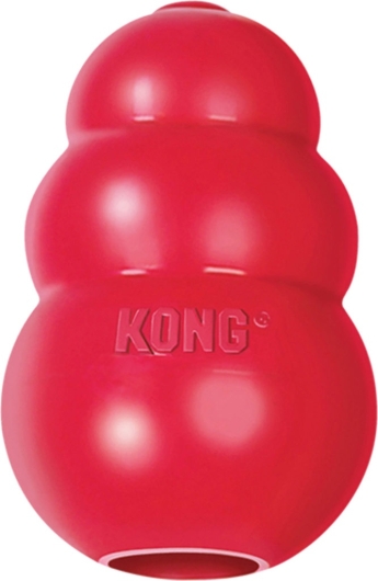 Kong hond Classic rubber medium, rood.