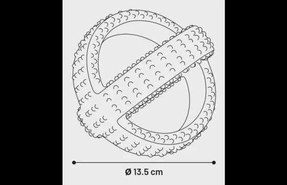 Speelgoed Gladiator Cross bal Zwart Medium