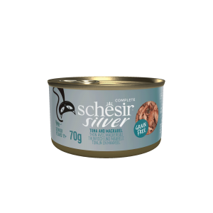 Schesir Silver kat senior blik bouillon tonijn&makreel 70gr Schesir Silver kat senior blik bouillon tonijn&makreel 70gr