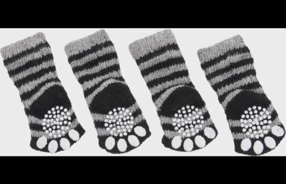 Sokken Sockies 4 st Zwart & Grijs M