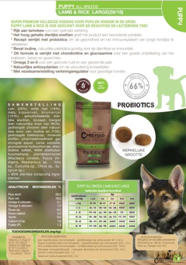 Cpro Food Puppy Lamb & Rice Large 10kg