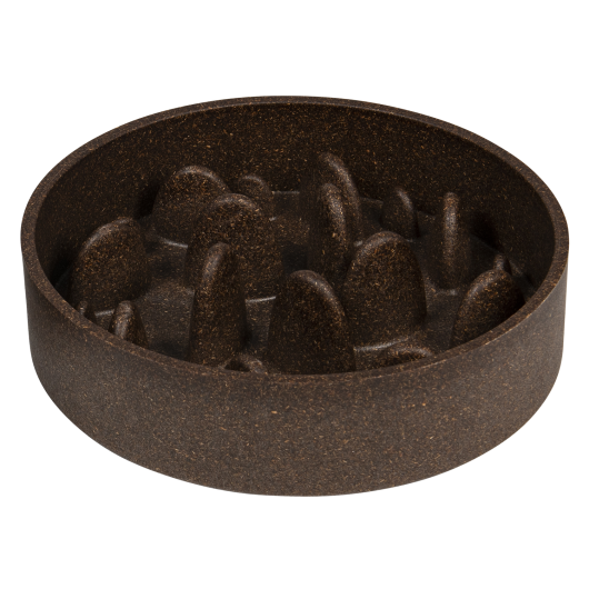 Bamboe Kom Slow Feed Hard Bruin-1430ml Ø21cm Bamboe Kom Slow Feed Hard Bruin-1430ml Ø21cm