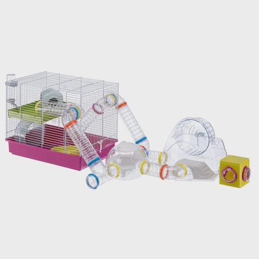 LAURA - Hamster cage on two floors, complete with tubes