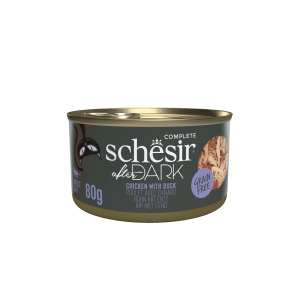 Schesir After Dark kat blik bouillon kip&eend 80gr Schesir After Dark kat blik bouillon kip&eend 80gr