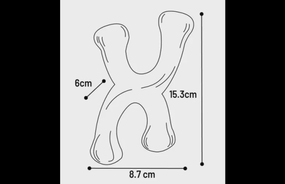 Speelgoed Nyl'o Wood X-vorm met rundsmaak S