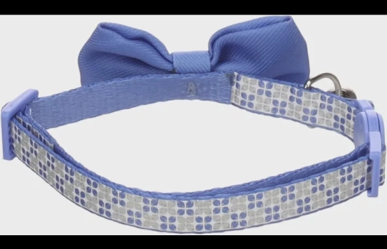 Halsband met strik Casi Blauw