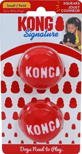 Kong hond Signature balls pak a 2 stuks Kong hond Signature balls pak a 2 stuks