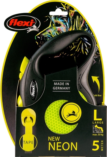flexi rollijn NEW NEON tape L geel, 5 meter. flexi rollijn NEW NEON tape L geel, 5 meter.