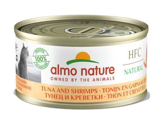 HFC Cats 70g Natural - tonijn en garnaaltjes HFC Cats 70g Natural - tonijn en garnaaltjes