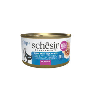 Schesir Kat tonijn sardines bouillon 70gr Schesir Kat tonijn sardines bouillon 70gr