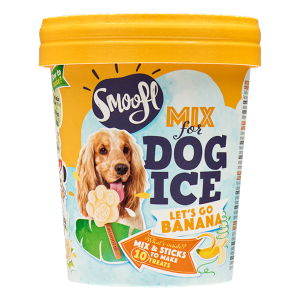 Smoofl honden ijsmix banaan 160gr Smoofl honden ijsmix banaan 160gr