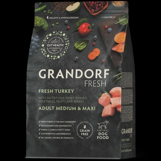 GF-Dog - Fresh Turkey - Adult Medium & Maxi Breeds - 1 Kg