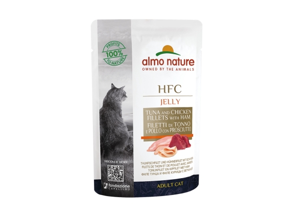 HFC Cats 55g Jelly - met tonijn, kip en ham HFC Cats 55g Jelly - met tonijn, kip en ham