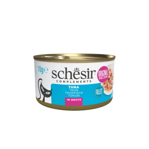 Schesir Complementary kat blik bouillon tonijn 70gr Schesir Complementary kat blik bouillon tonijn 70gr