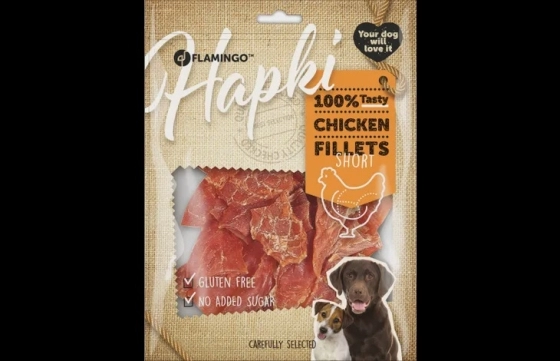 Hapki Korte strips met kip 400g