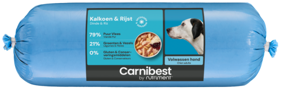 Carnibest Kalkoen & Rijst 1kg Carnibest Kalkoen & Rijst 1kg
