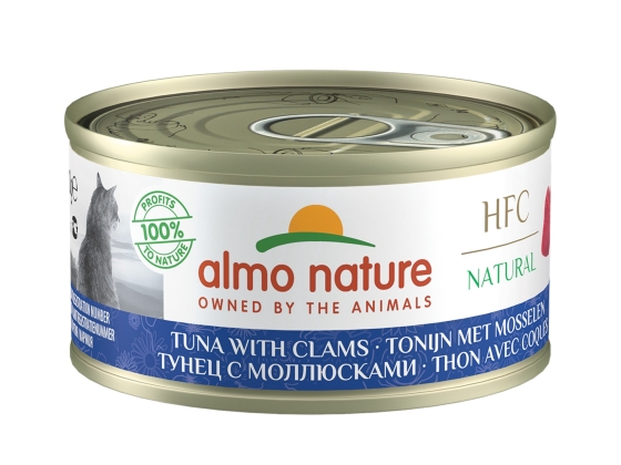 HFC Cats 70g Natural - tonijn met mosselen HFC Cats 70g Natural - tonijn met mosselen