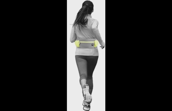 JOGGINGLIJN + HEUPRIEM RONO GEEL LIJN 155-250CM / RIEM 79,5-140CM