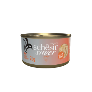 Schesir Silver kat senior blik bouillon kip 70gr Schesir Silver kat senior blik bouillon kip 70gr