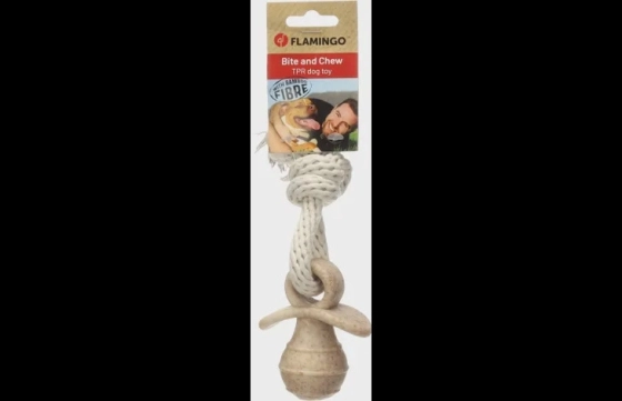 Speelgoed Wilga Fopspeen met touw Bruin