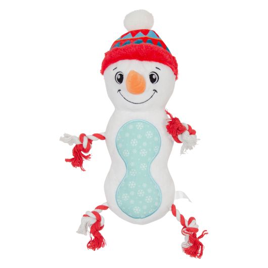 JV Sneeuwman met touw en pieper wit