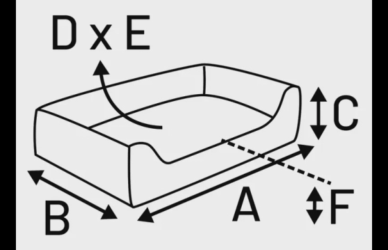 Mand Geneve Rechthoekig Bordeaux 65x50x20cm