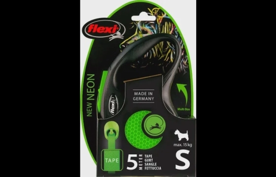 Flexi Rollijn New Neon Band Fluo groen S-5M