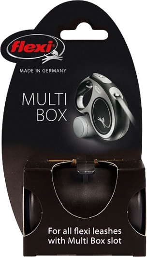 Flexi poepzakhouder/snackbox, zwart.