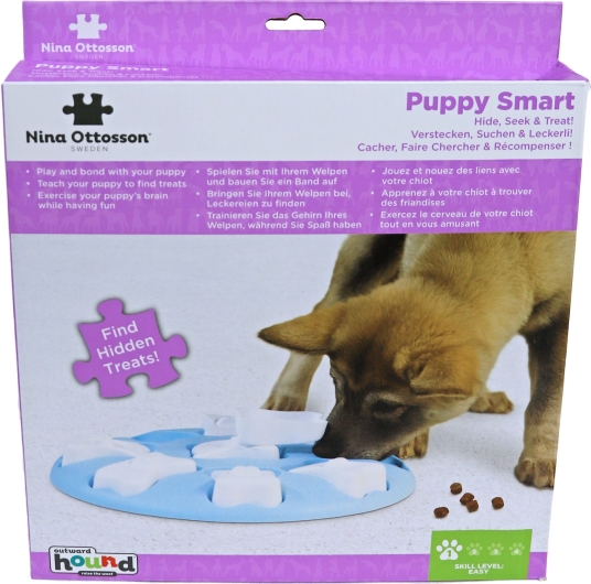 Nina Ottosson puppyspel puppy smart, blauw