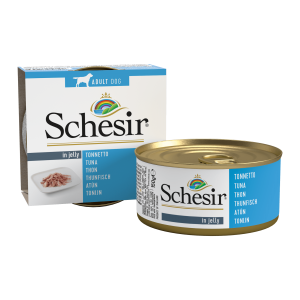 Schesir hond blik gelei tonijn 150gr Schesir hond blik gelei tonijn 150gr