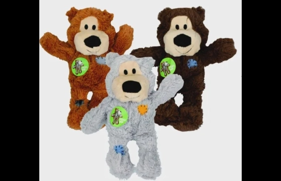 Kong® Speelgoed Wild Knots Beer met touw Meerdere kleuren XS