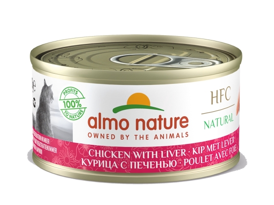 HFC Cats 70g Natural - Kip met lever HFC Cats 70g Natural - Kip met lever