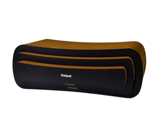 Krabkarton Kat Lounge MDF zwart S 54cm