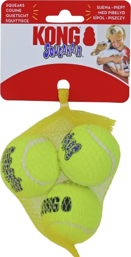 Kong hond Squeakair met piep small, net à 3 tennisballen Kong hond Squeakair met piep small, net à 3 tennisballen