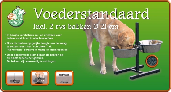 Voederstandaard H-Model Hamerslag 21cm