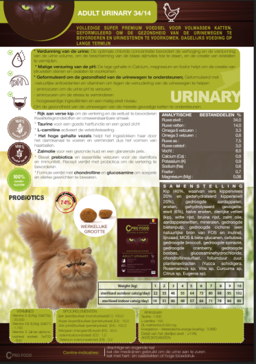 Cprofood Cat Adult Urinary 3kg