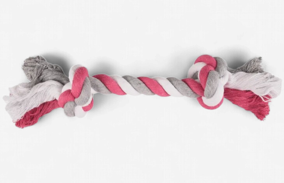 Speelgoed Jim Touw met 2 knopen Fuchsia M